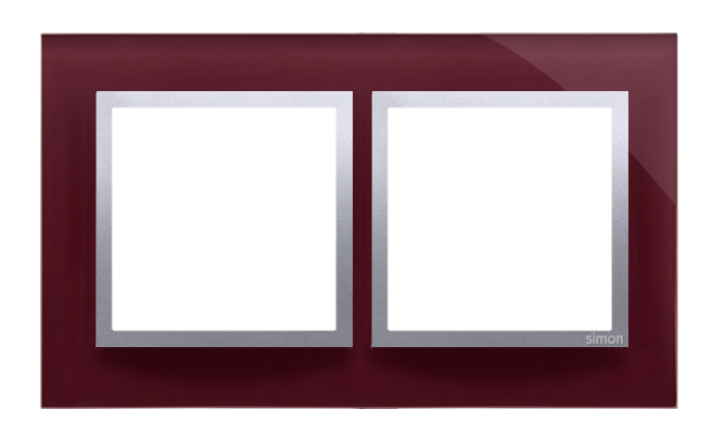 Rama dubla de sticla IP20/IP44(a se folosi cu DUN1 pentru IP44), visina putreda Aparataj, Standard German