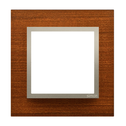 Rama simpla de lemn IP20/IP44(a se folosi cu DUN1 pentru IP44), nuc auriu