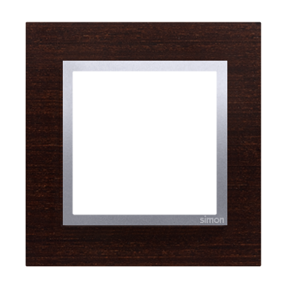Rama simpla de lemn IP20/IP44(a se folosi cu DUN1 pentru IP44), wenge argintiu