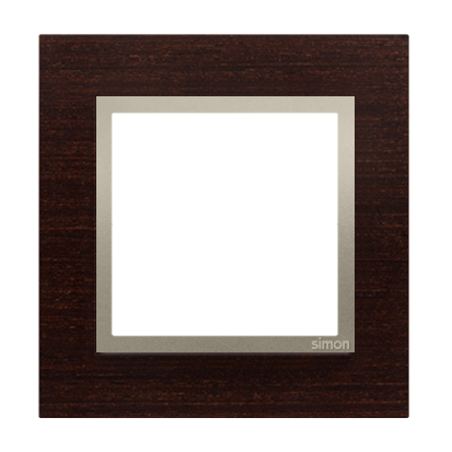 Rama simpla de lemn IP20/IP44(a se folosi cu DUN1 pentru IP44), wenge auriu