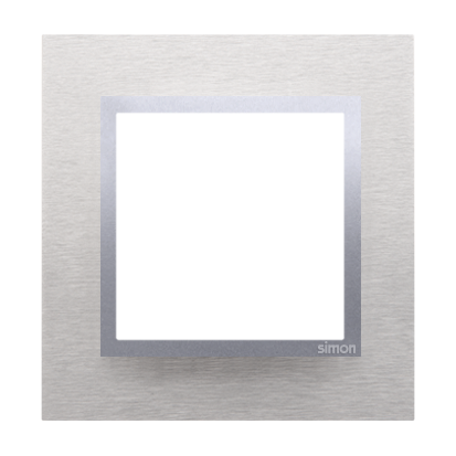 Rama simpla de metal IP20/IP44(a se folosi cu DUN1 pentru IP44), inox clasic