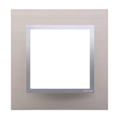 Rama simpla de metal IP20/IP44(a se folosi cu DUN1 pentru IP44), satin stralucitor Aparataj, Standard German