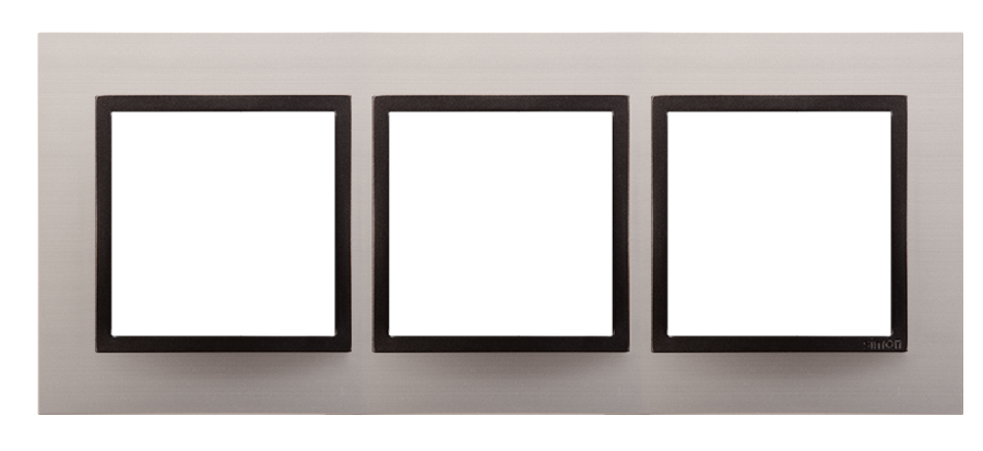 Rama tripla de metal IP20/IP44(a se folosi cu DUN1 pentru IP44), satin  obscur