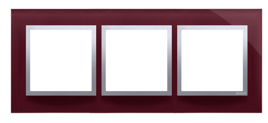 Rama tripla de sticla IP20/IP44(a se folosi cu DUN1 pentru IP44), visina putreda Aparataj, Standard German