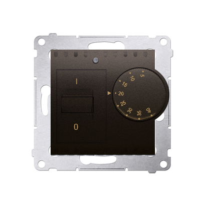 Termostat cu senzor interior, 16 (2) A, 230V ~ maron mat metalic