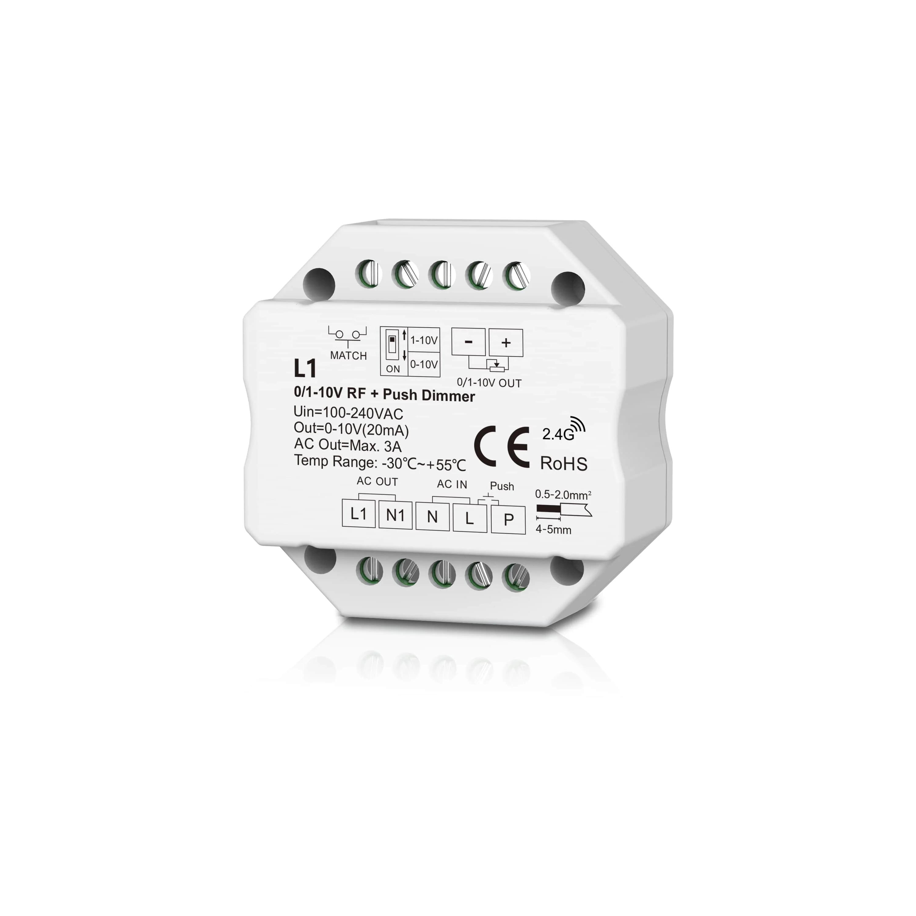 Controler LED RF 1 Canal 0/1-10V 240W Optonica AC2-A3
