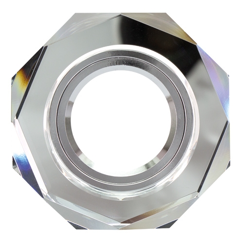 Rama incastrabila pentru spot, fixa, corp cristal alb, MR16