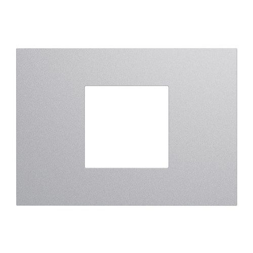 Ramă 3 module centrată, Lybra, tehnopolimer, aluminiu Urmet 27812.AL