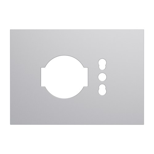 Ramă 3 module, kit P40+P11/17, Lybra, tehnopolimer, aluminiu Urmet 27994.AL