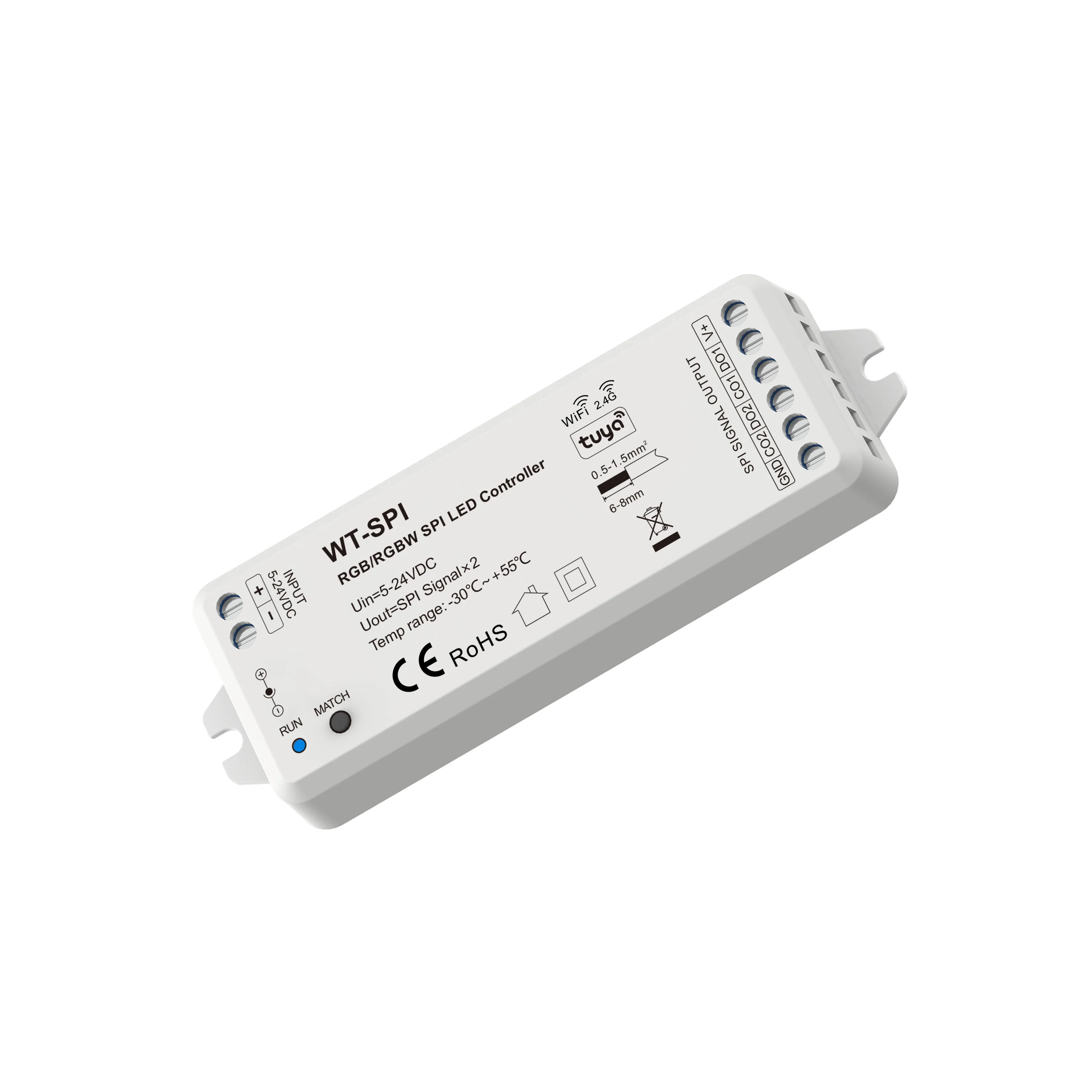 Controler LED SPI Tuya RGB/RGBW 8A DC 5-24V WiFi Smart Optonica