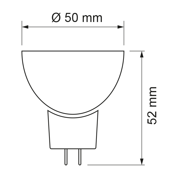 Spot LED, 6W, 220V, MR16, 2700K (**Cantitate minima comanda: 10 buc**)