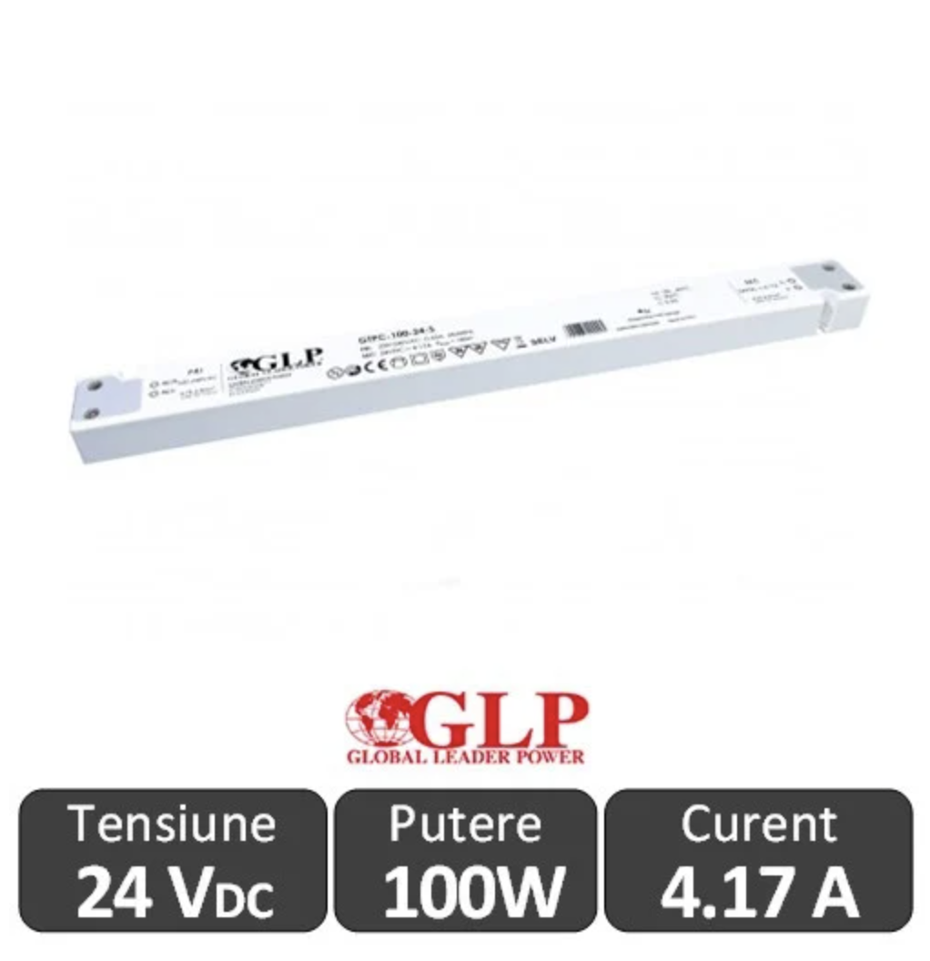 SURSA ALIMENTARE 24V 100W SLIM CARCASA PLASTIC