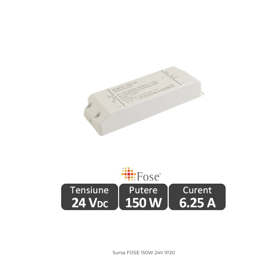 SURSA ALIMENTARE 24V 150W IP20 PFC