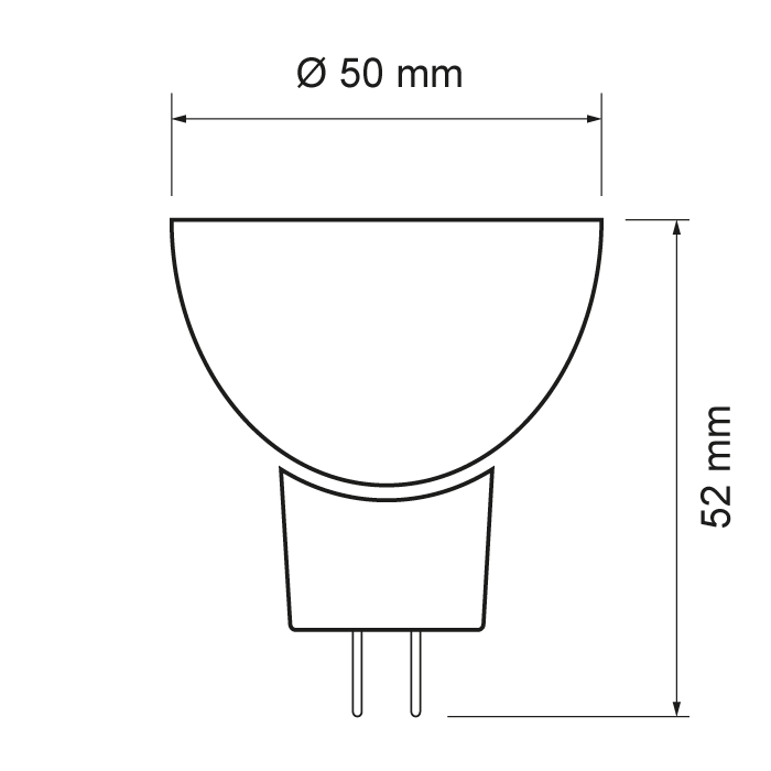 Spot LED, 4W, dimabil  MR16, 12V AC/DC, 2700K (**Cantitate minima de comanda 10 buc**)