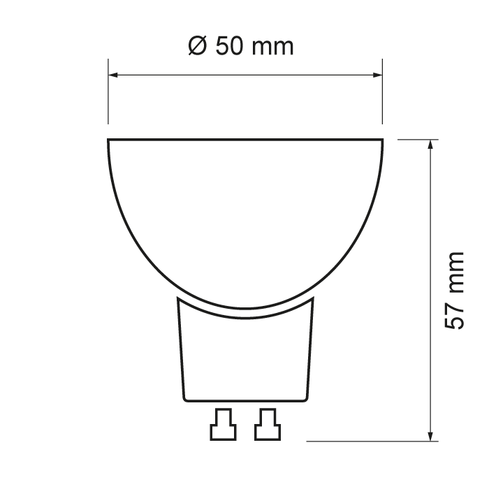 Spot LED, 4W, GU10, 220V, 4200K (**Cantitate minima de comanda 10 buc**)