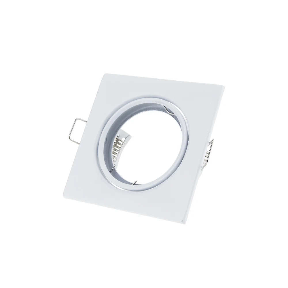 Inel Spot Reglabil Pătrat Alb G5.3 MR16 82mm Optonica