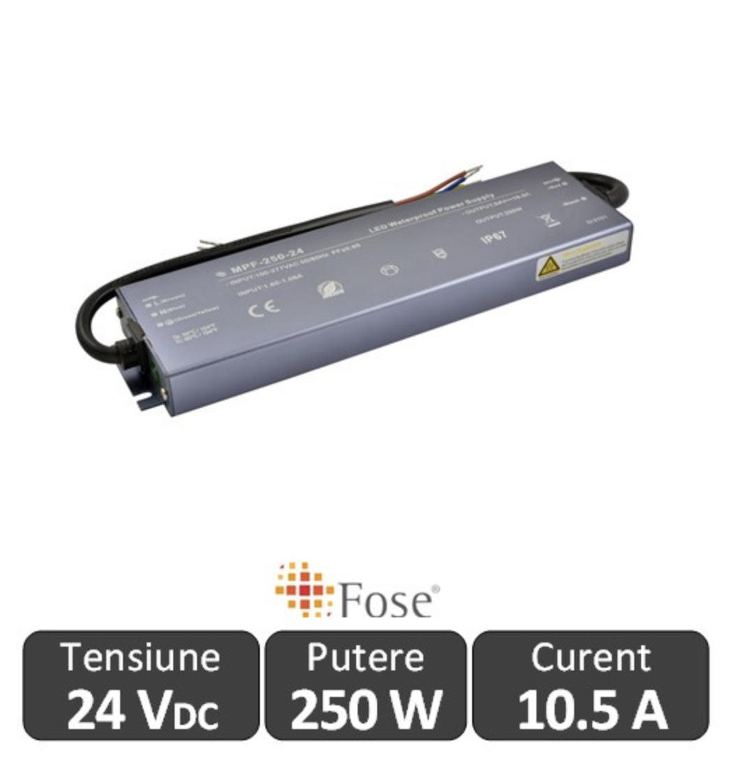 Sursa alimentare FOSE LED 250W 24V IP67