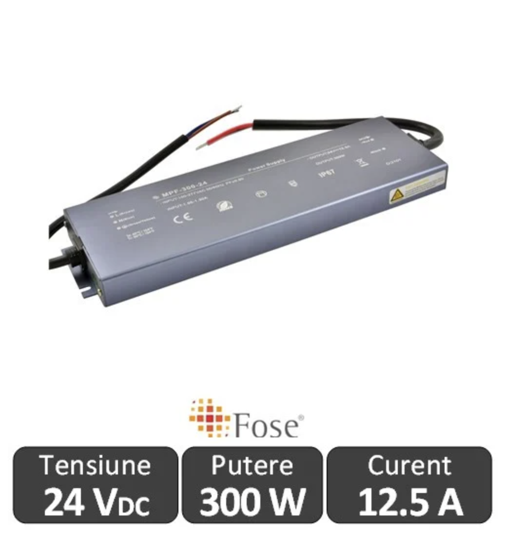 Sursa alimentare FOSE LED 300W 24V IP67