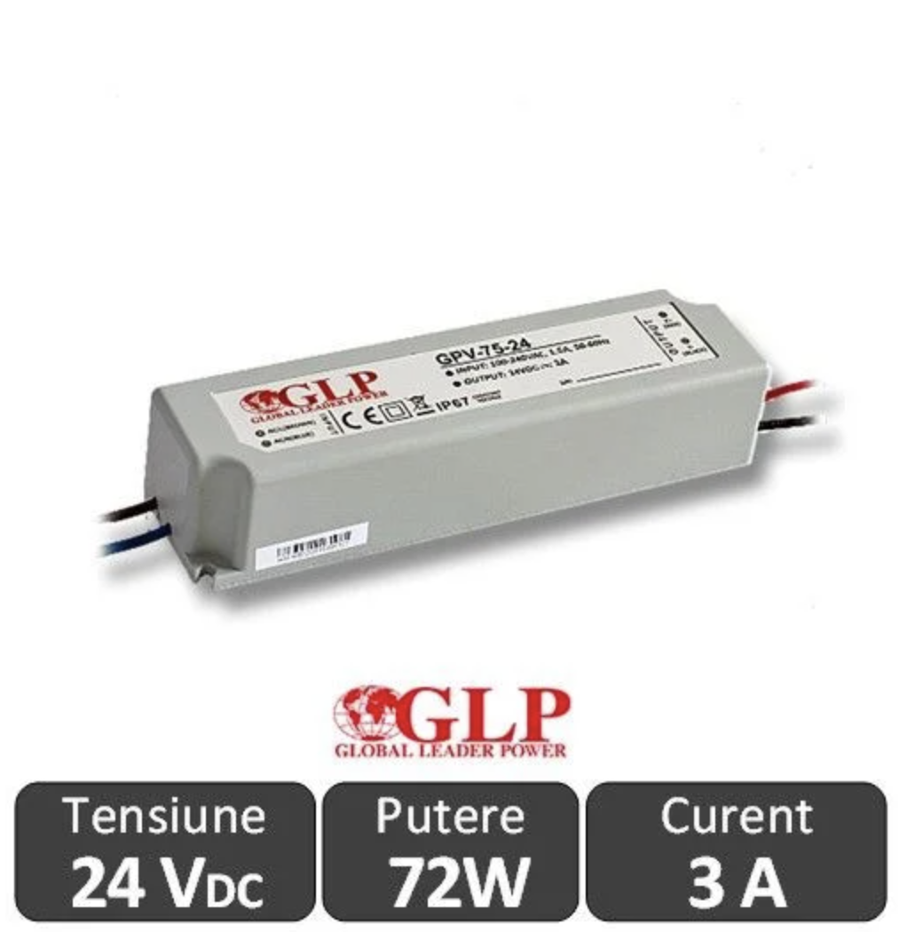 Sursa alimentare GLP LED 72W 24V IP67