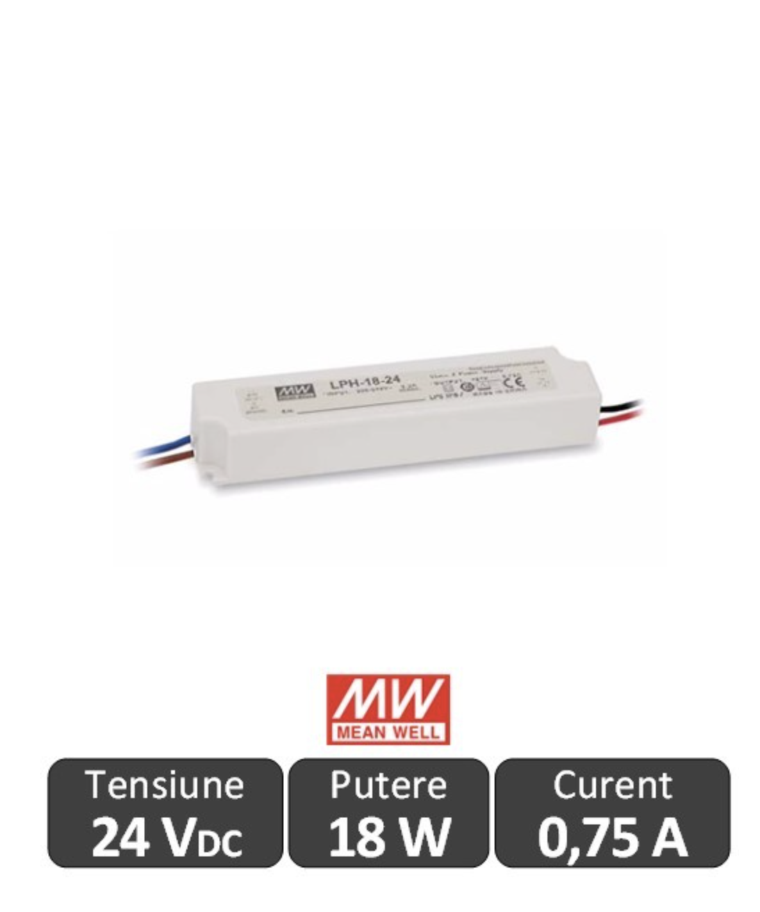 Sursa alimentare LED 18W 24V IP67