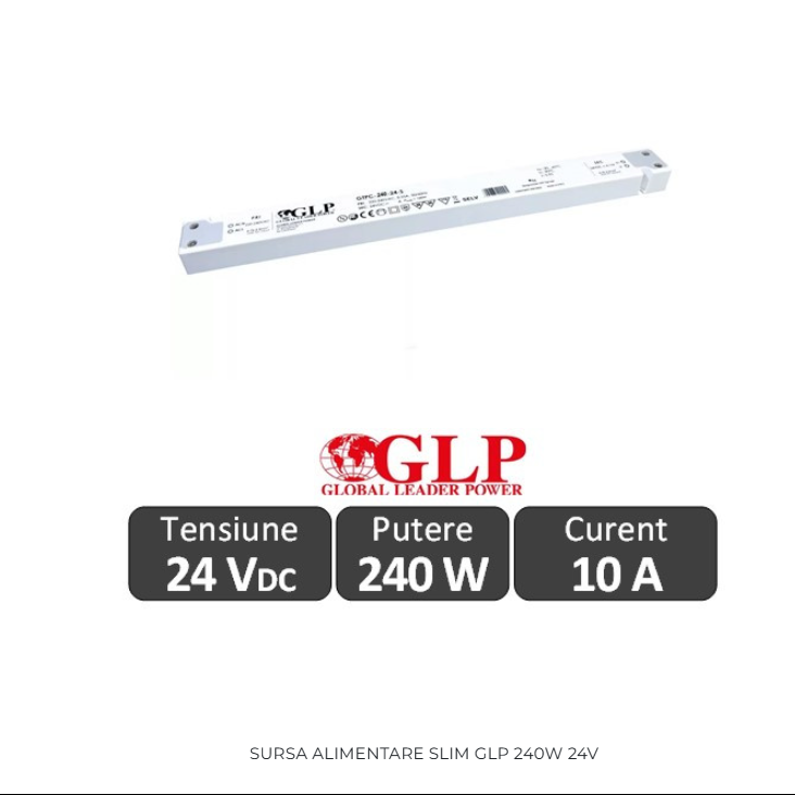 Sursa alimentare Slim GLP LED 240W 24V IP20