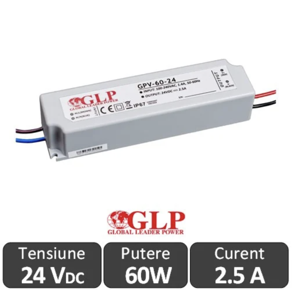 Sursa de alimentare GLP LED 60W 24V IP67
