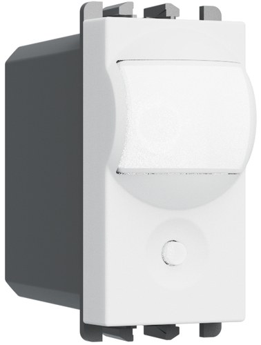 Senzor IR cu simulator de prezență pentru aprinderea luminii, 230 Vac 6A, borne cu șurub, 1 modul, Lybra, alb Urmet 27125.B Modular, Seria LYBRA, Intrerupatoare