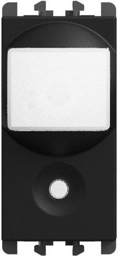 Senzor IR cu simulator de prezență pentru aprinderea luminii, 230 Vac 6A, borne cu șurub, 1 modul, Lybra, negru Urmet 27125.N