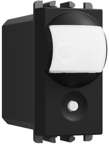 Senzor IR cu simulator de prezență pentru aprinderea luminii, 230 Vac 6A, borne cu șurub, 1 modul, Lybra, negru Urmet 27125.N Modular, Seria LYBRA, Intrerupatoare