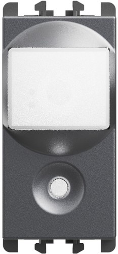 Senzor IR cu simulator de prezență pentru aprinderea luminii, 230 Vac 6A, borne cu șurub, 1 modul, Lybra, titan Urmet 27125.TT