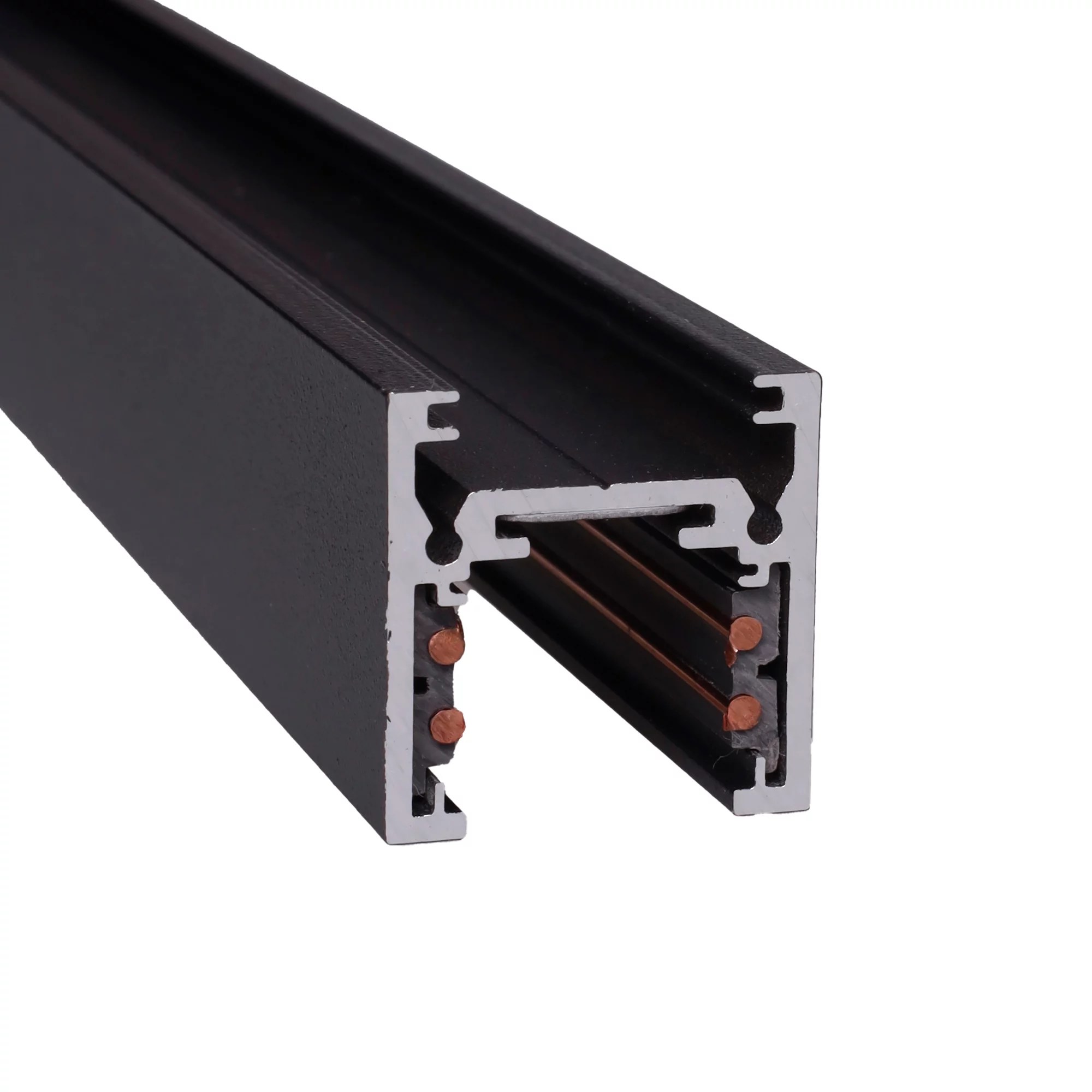 Șină magnetică aplicată cu profil jos 2 m negru Maxlight MT0012