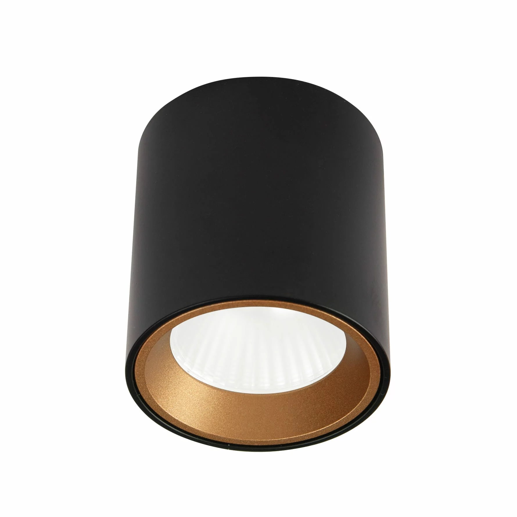 Spot LED aplicat Tub + inel decorativ RC0155/C0156 7W 572lm 3000K 35° dimabil negru Maxlight C0211