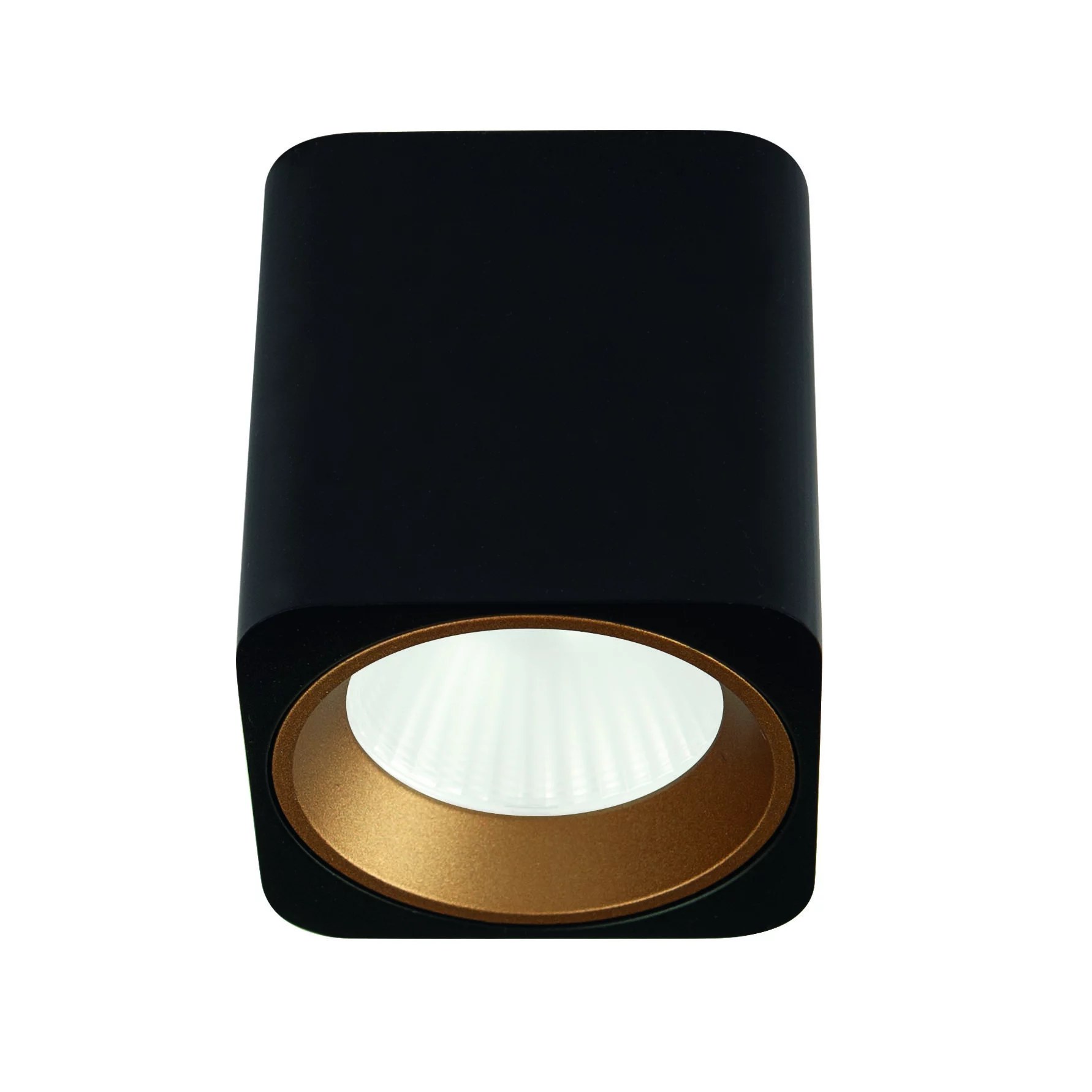 Spot LED aplicat Tub + inel decorativ RC0155/C0156 7W 572lm 3000K 35° dimabil negru Maxlight C0212