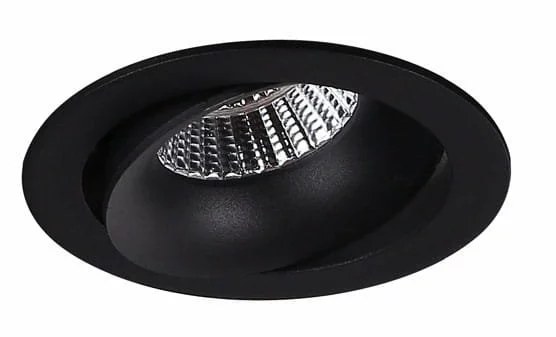 Spot LED încastrat Arya orientabil 8W 610lm 3000K 35° dimabil Ø10,4cm negru Maxlight H0099