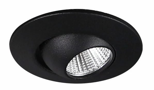 Spot LED încastrat Yuca rotund orientabil 3W 250lm 3000K 45° negru Maxlight H0105