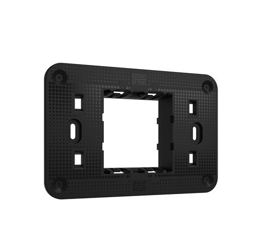 Suport 3 module centrat, cu șuruburi, Lybra Urmet 27712 Modular, Seria LYBRA, Suporti