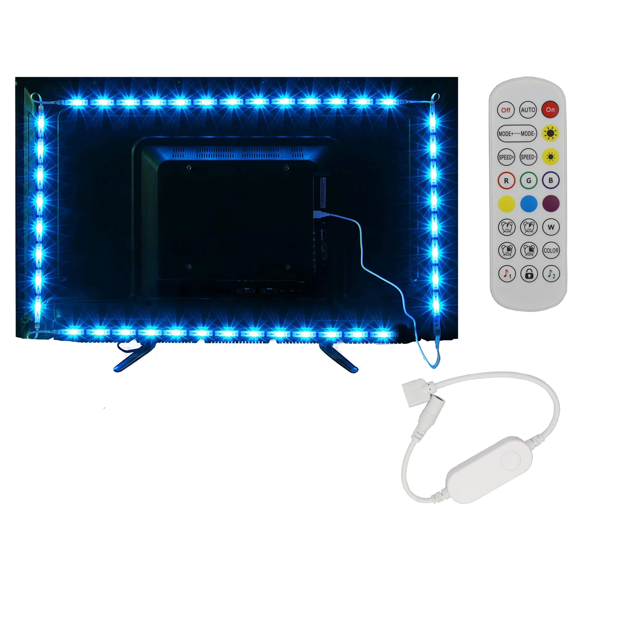 Kit Bandă LED RGB+Alb Cald 2m 60LED/m WiFi Controller Optonica