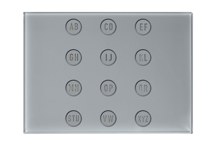 Tastatura cu litere gri