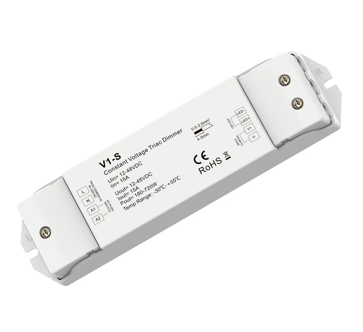 Dimmer Triac 15A 1 Canal DC12-48V cu Buton Push AC100-220V Optonica