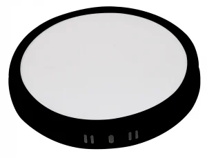Panou LED Rotund Aplicat 18W 3CCT Negru Optonica 1260lm