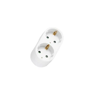 Adaptor Priză Dublu 16A 3500W Optonica cu Protecție Copii