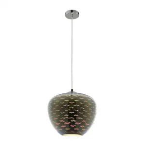 Lustră Suspendată 3D Glass E27 Ø290mm Chrome Seagull Optonica