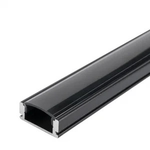 Profil Aluminiu pentru Bandă LED 2m Negru Mat 17.4x7mm Optonica
