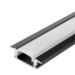 Profil Aluminiu pentru Bandă LED Negru 2m 24.7x7mm Optonica