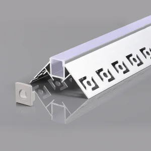 Profil Aluminiu pentru Bandă LED Îngropat 2m 53.5x23.5mm Gri cu Capac Alb Optonica