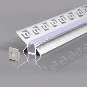 Profil Aluminiu pentru Bandă LED Gri Îngropat 2m Optonica OT1-A2
