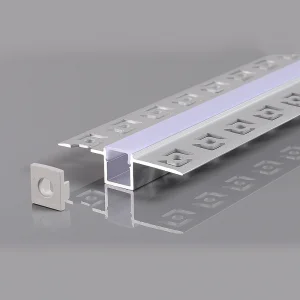 Profil Aluminiu pentru Bandă LED Încastrat 2m Gri Optonica