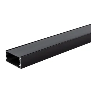 Profil Aluminiu pentru Bandă LED 2m 40x20mm Negru Optonica