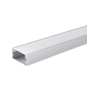 Profil Aluminiu pentru Bandă LED 2m 40x20mm Argintiu Capac Alb Optonica