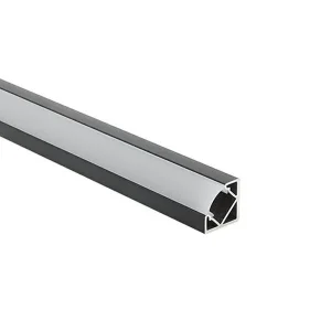 Profil Aluminiu pentru Bandă LED 2m 19x19mm Negru Optonica